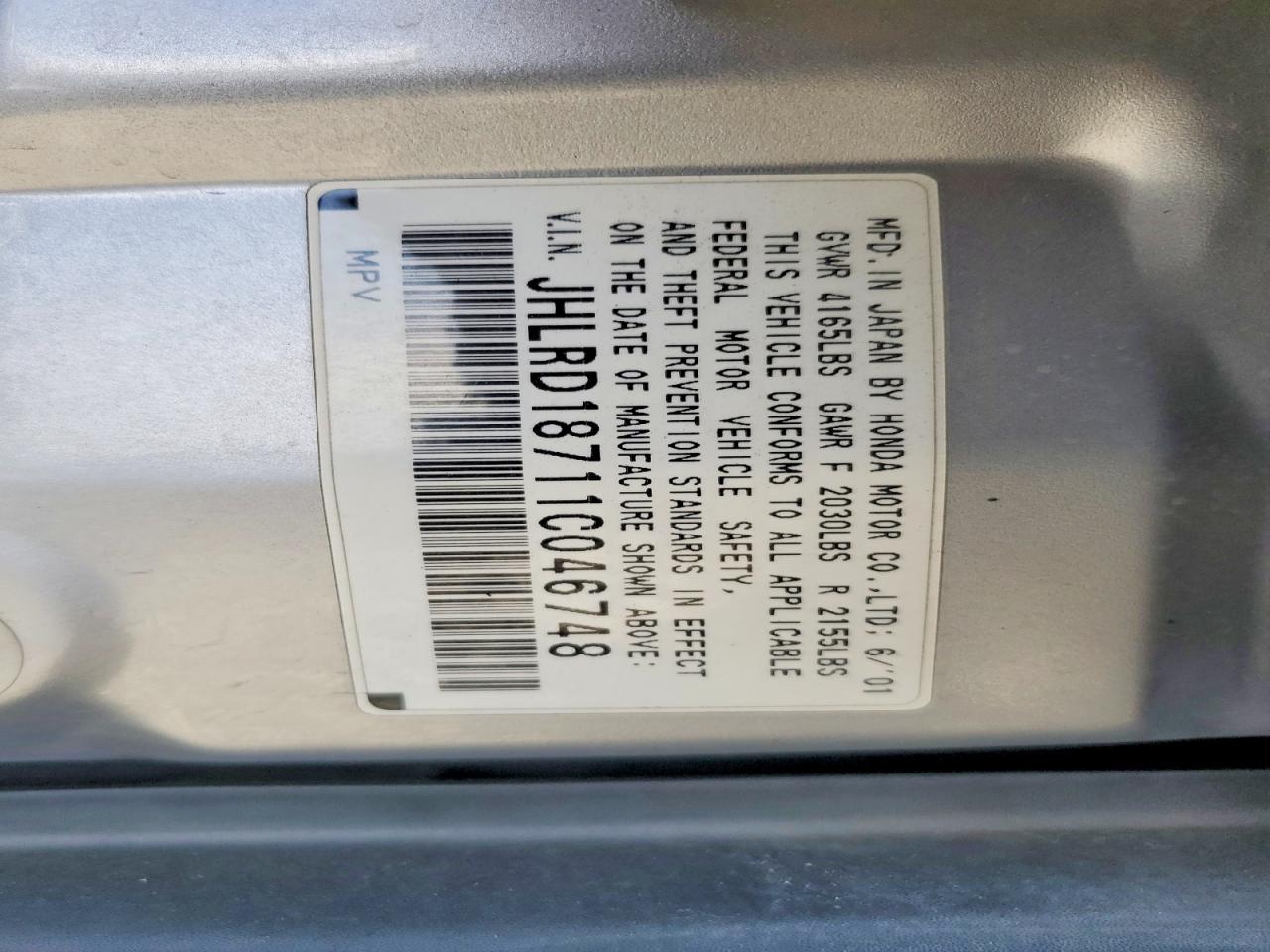 2001 HONDA CR-V SE photo 13