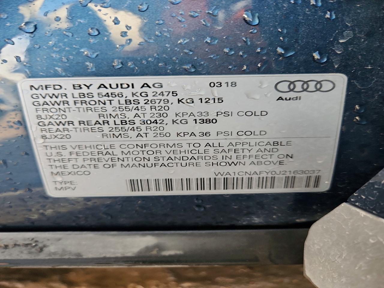 2018 AUDI Q5 PRESTIGE photo 12