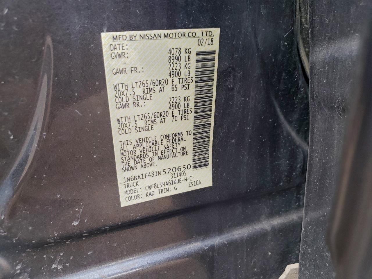 2018 NISSAN TITAN XD SL photo 12