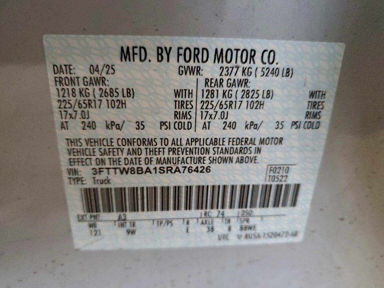 2025 FORD MAVERICK XL photo 12