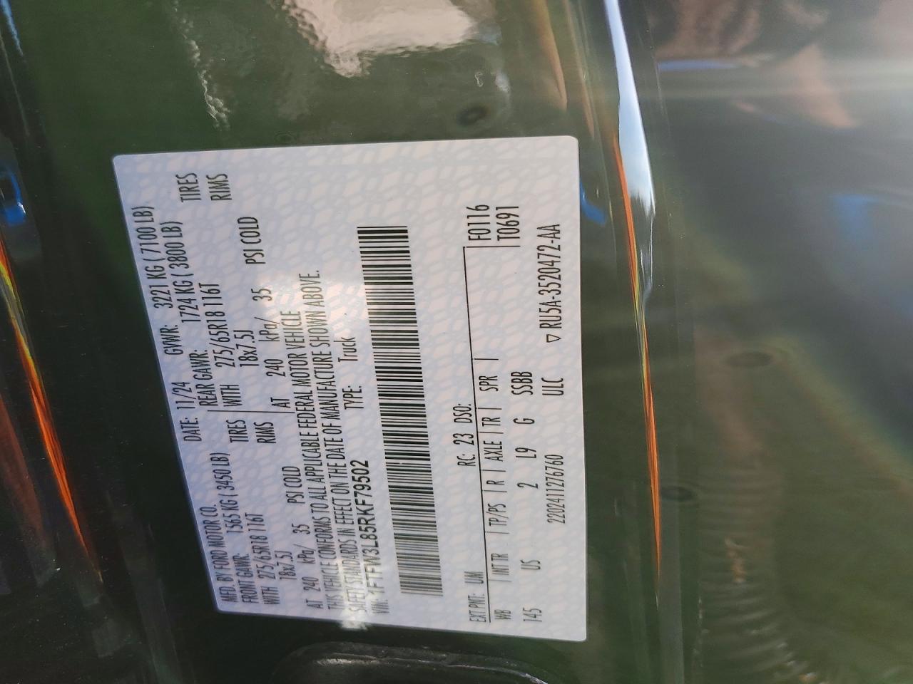 2024 FORD F150 XLT photo 12