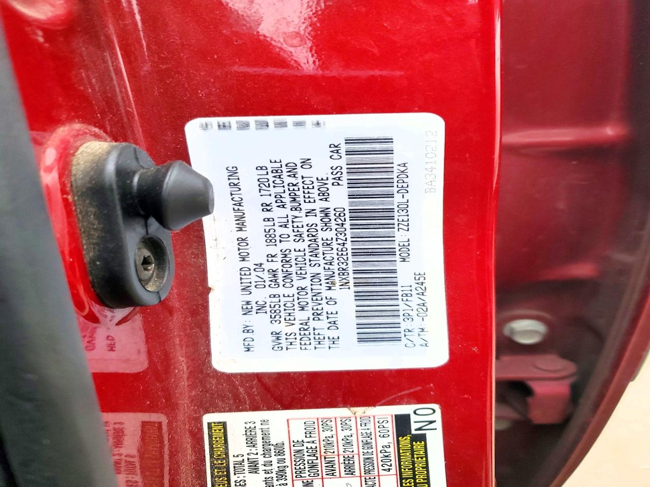 2004 TOYOTA COROLLA CE photo 13