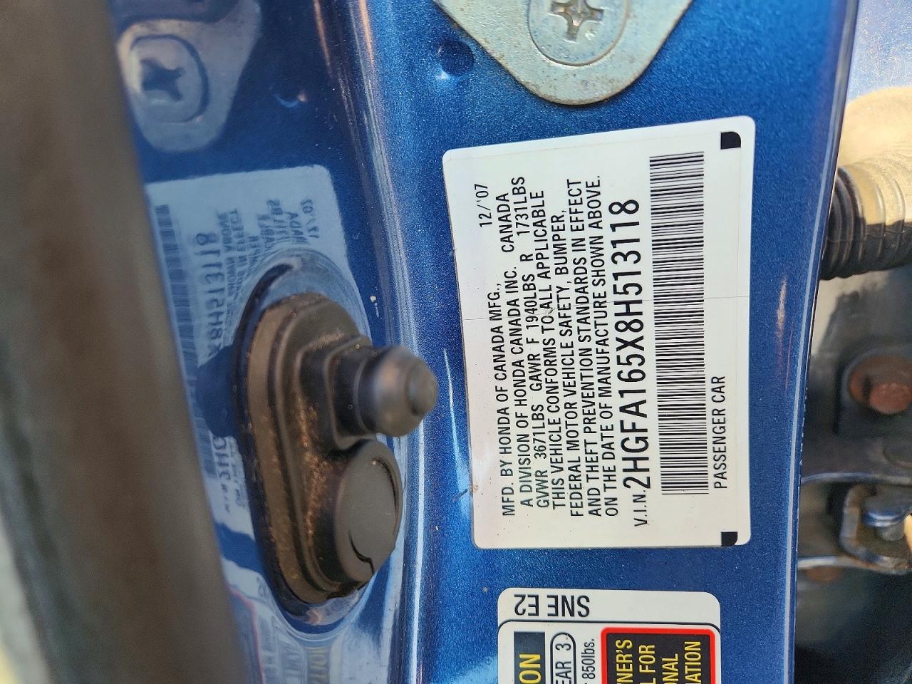 2008 HONDA CIVIC LX photo 13