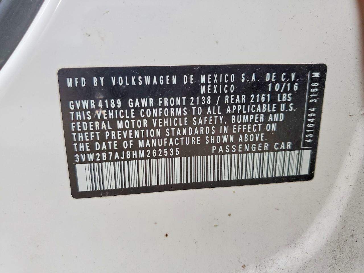 2017 VOLKSWAGEN JETTA S photo 12
