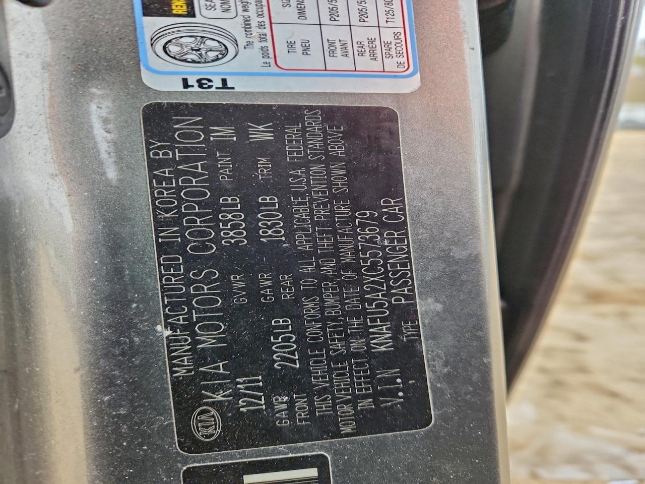 2012 KIA FORTE EX photo 12