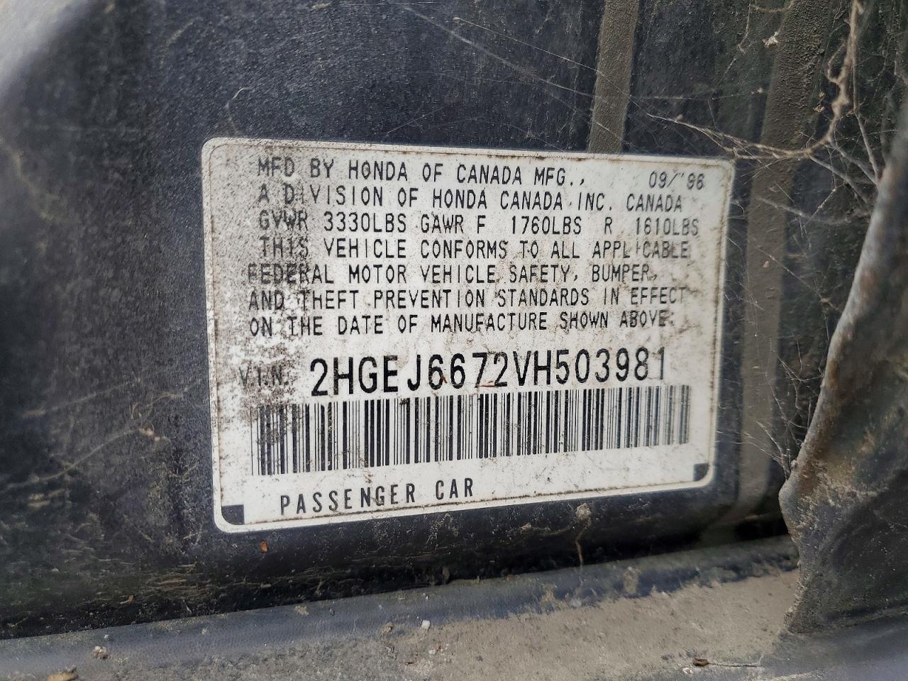 1997 HONDA CIVIC LX photo 12