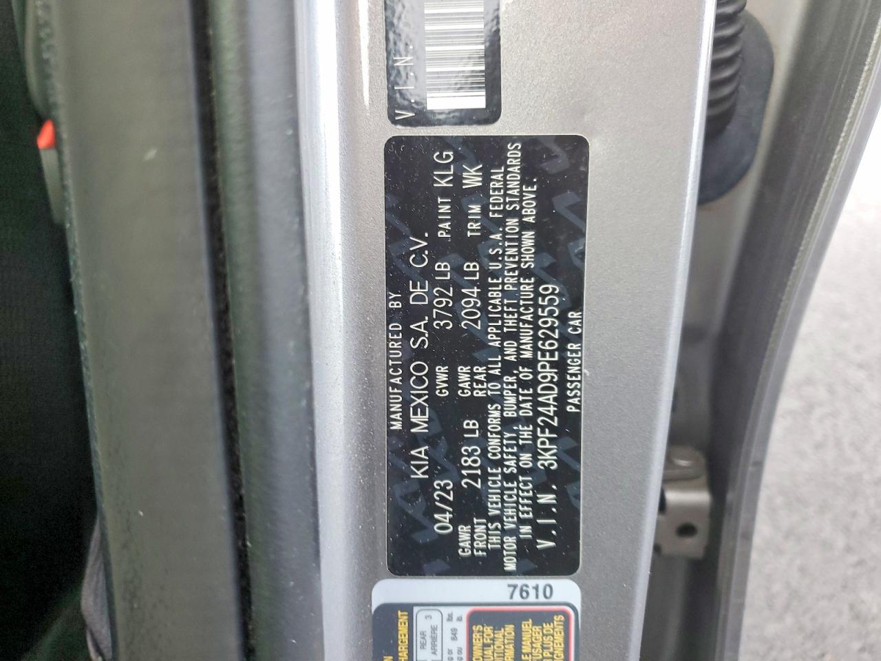 2023 KIA FORTE LX photo 12