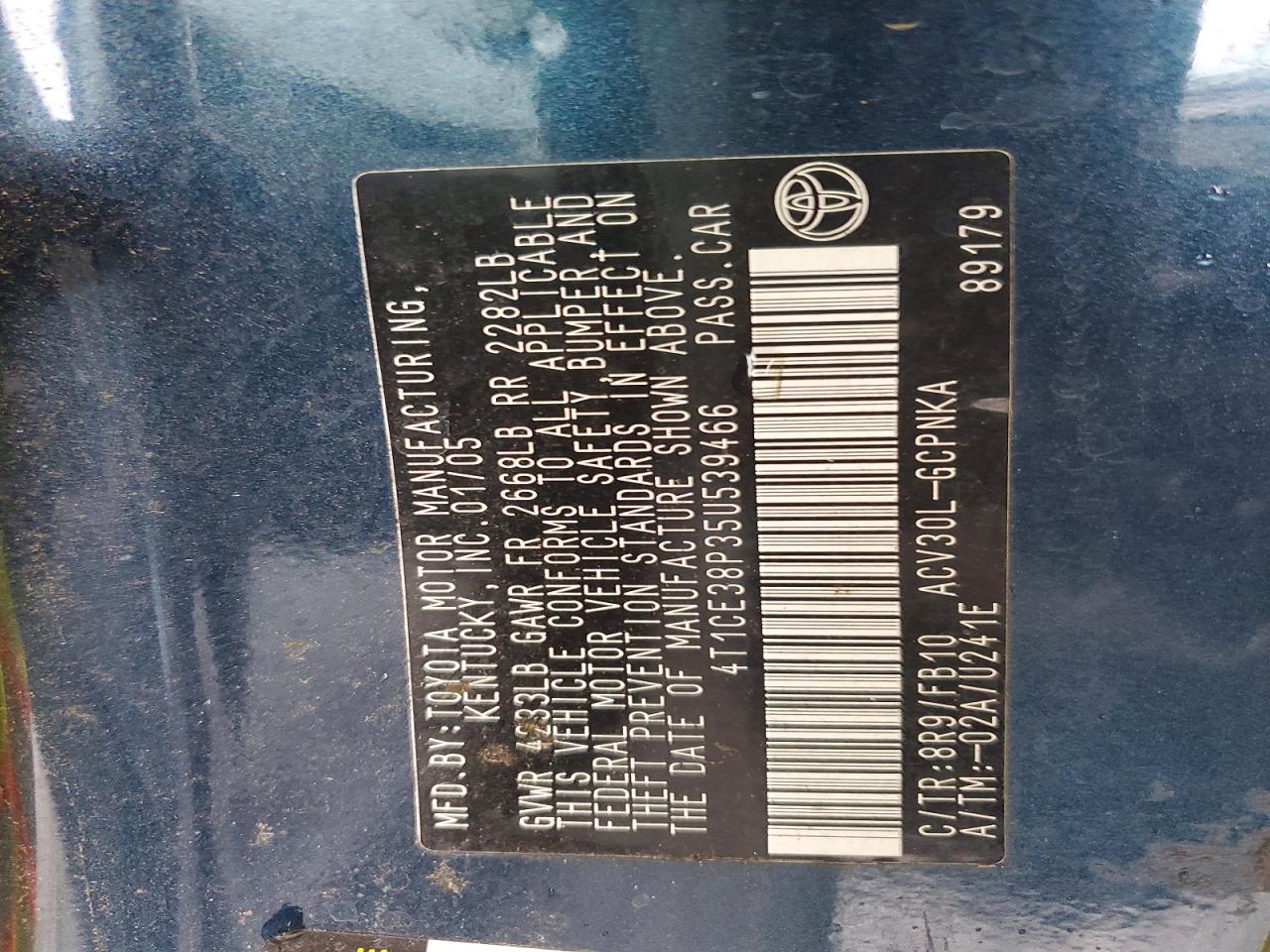 2005 TOYOTA CAMRY SOLARA SE photo 12