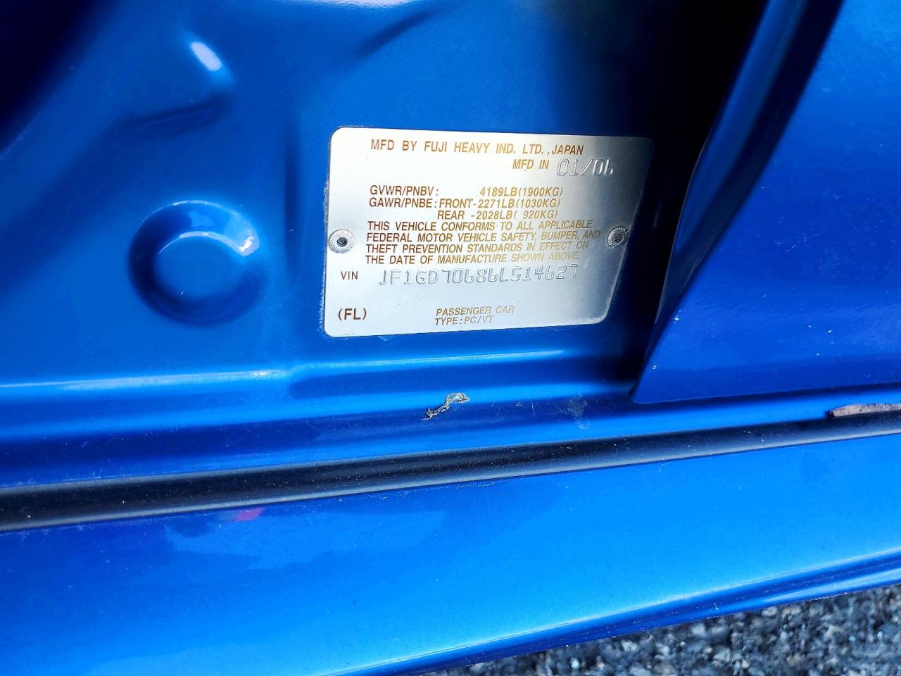 2006 SUBARU IMPREZA photo 12