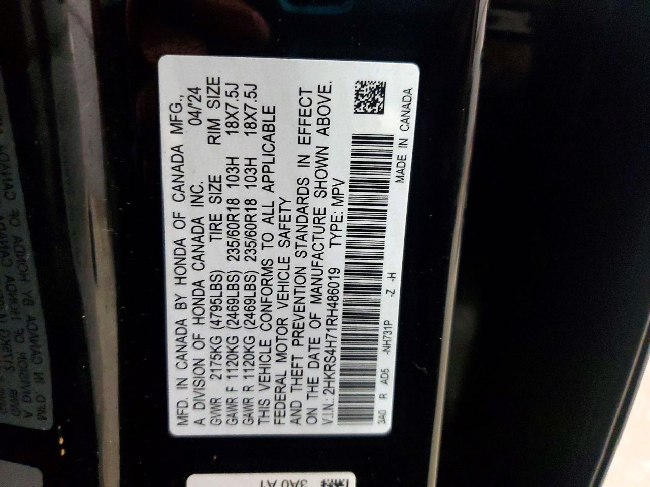 2024 HONDA CR-V EXL photo 13