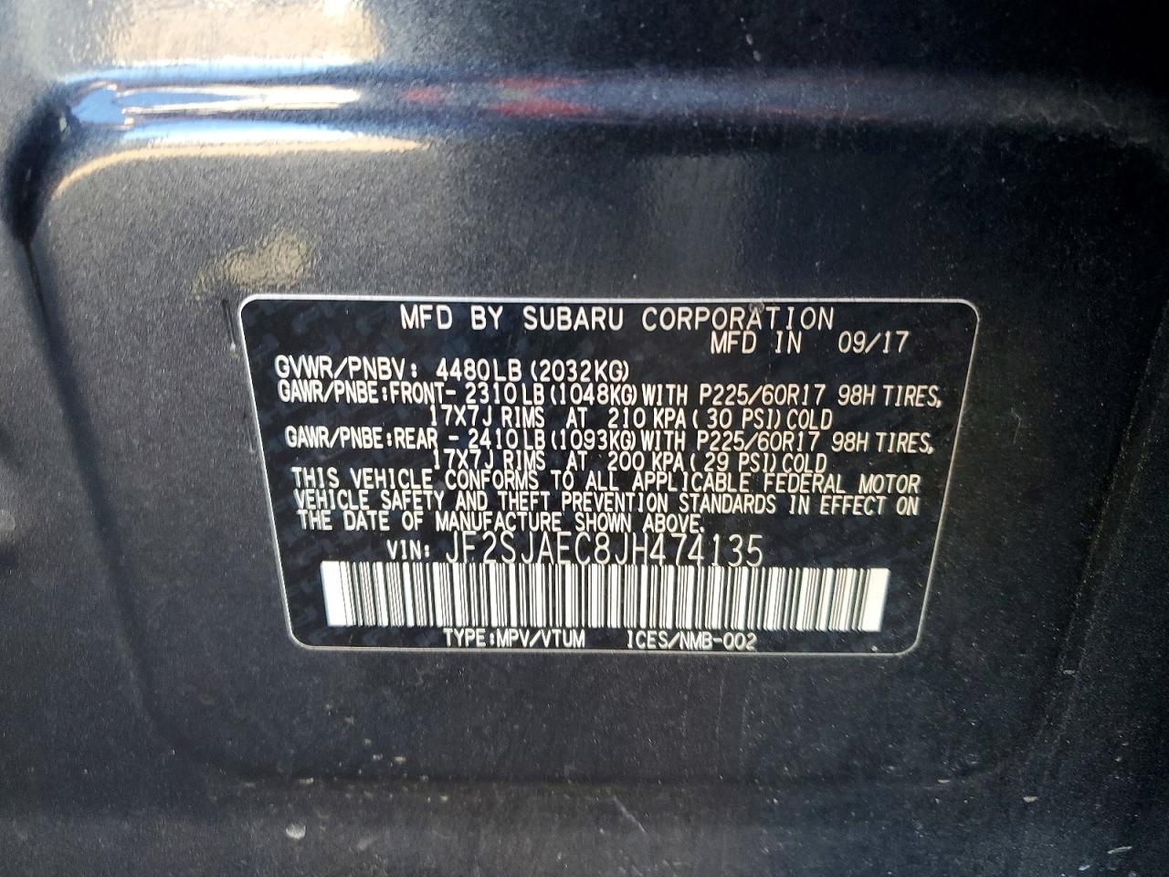 2018 SUBARU FORESTER 2.5I PREMIUM photo 12