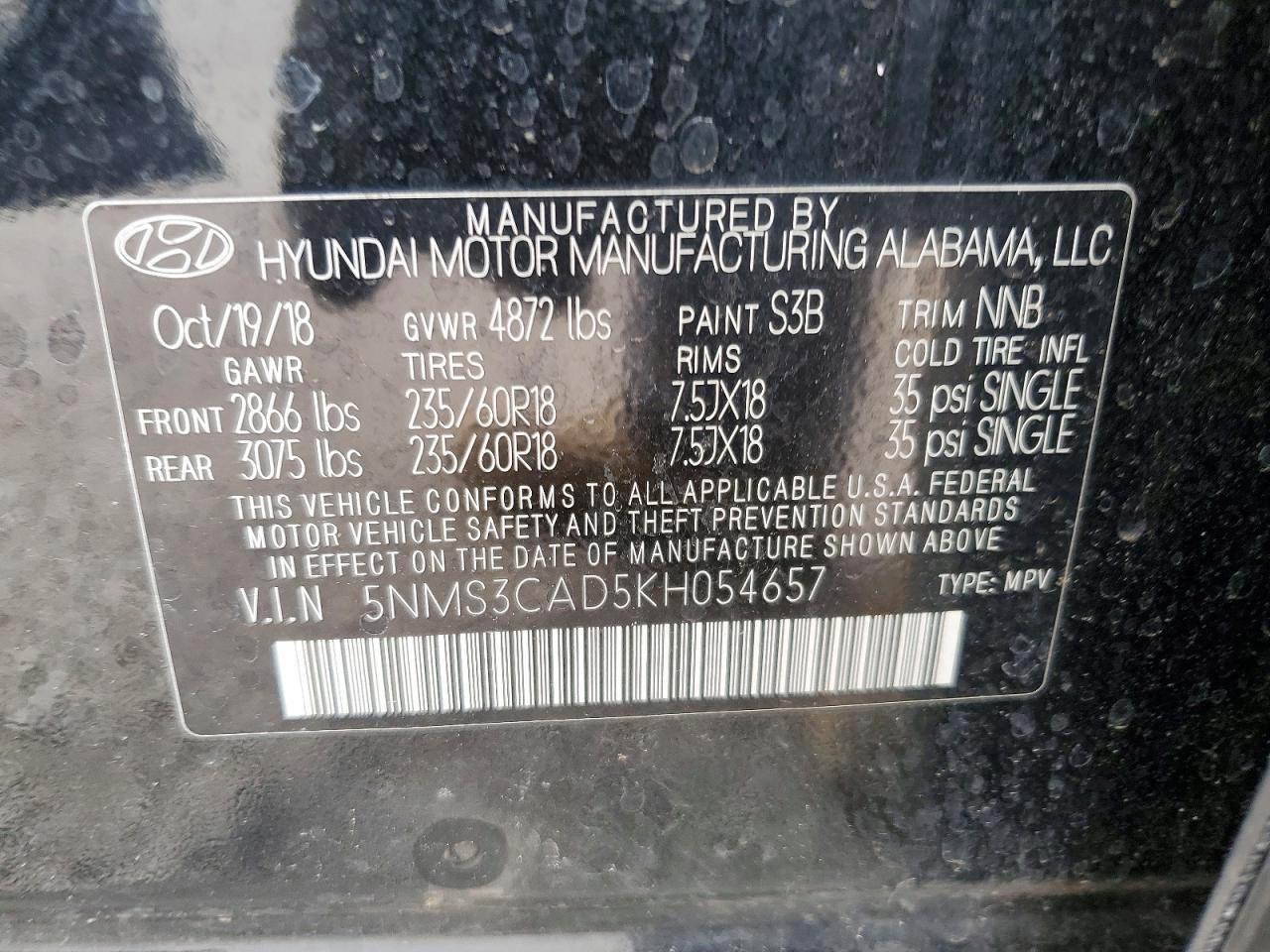 2019 HYUNDAI SANTA FE SEL photo 13