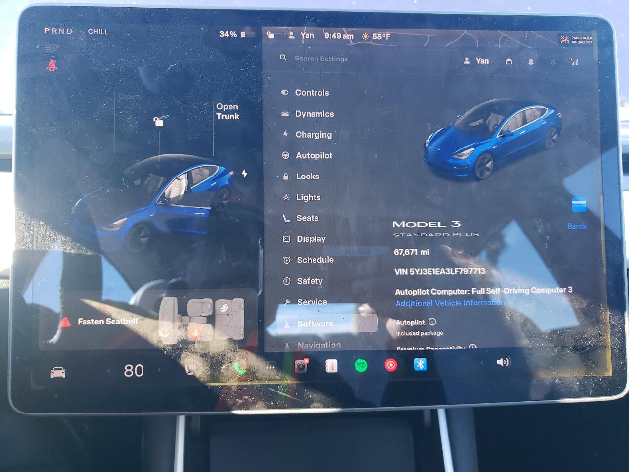2020 TESLA MODEL 3 photo 9