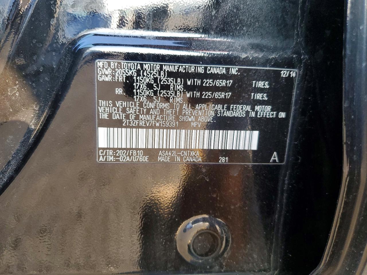 2015 TOYOTA RAV4 LE photo 12