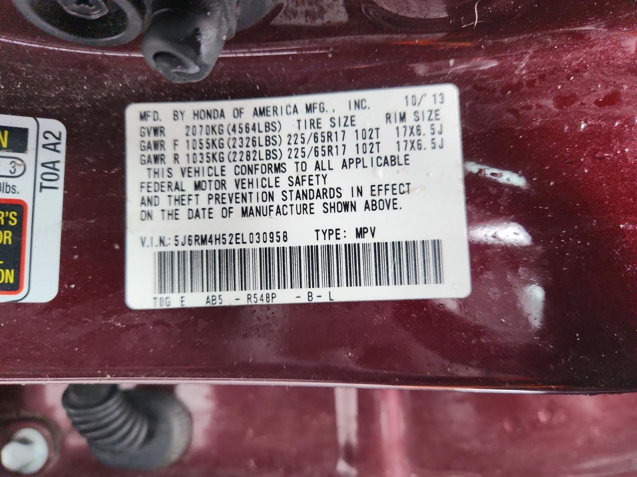 2014 HONDA CR-V EX photo 14