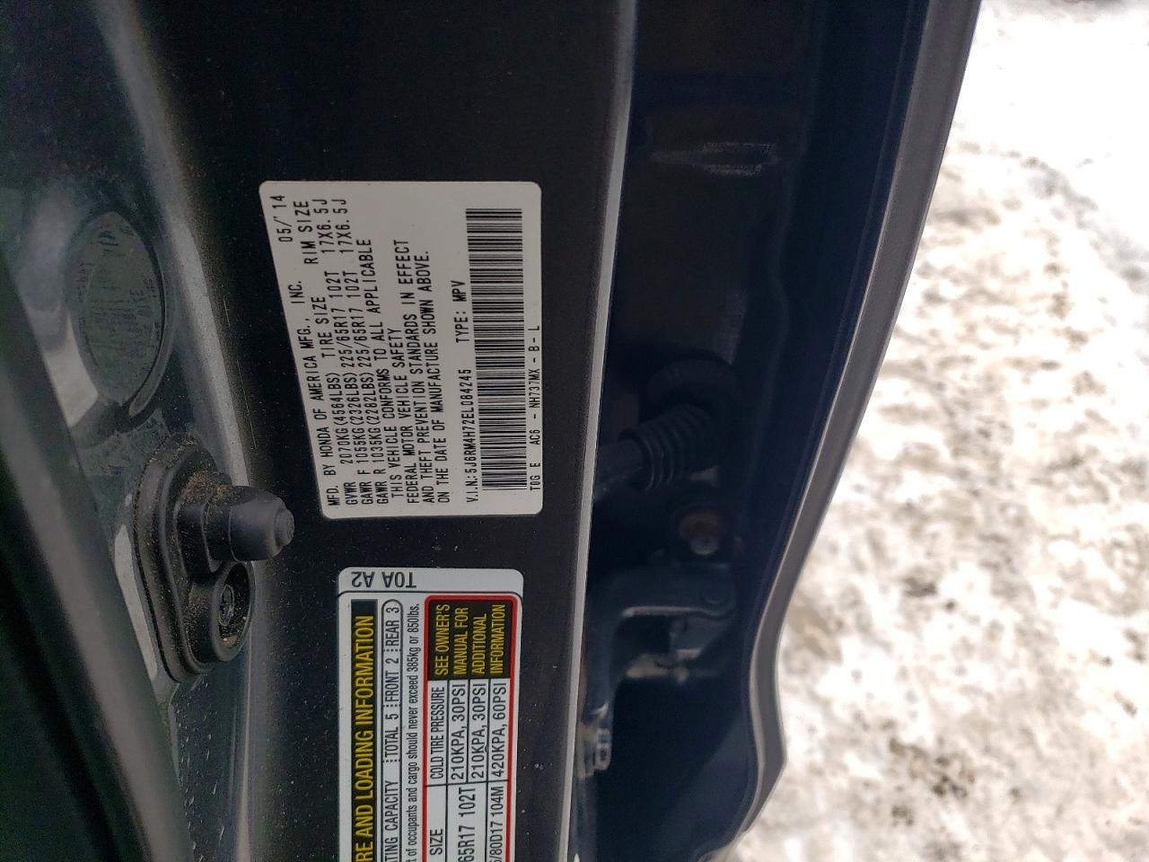 2014 HONDA CR-V EXL photo 13