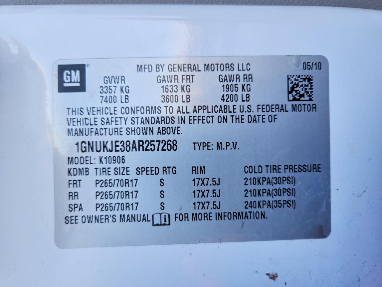 2010 CHEVROLET SUBURBAN K1500 LT photo 13
