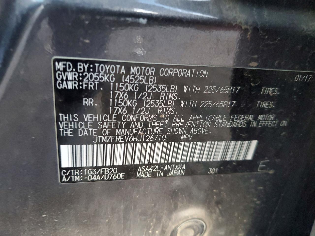 2017 TOYOTA RAV4 LE photo 13