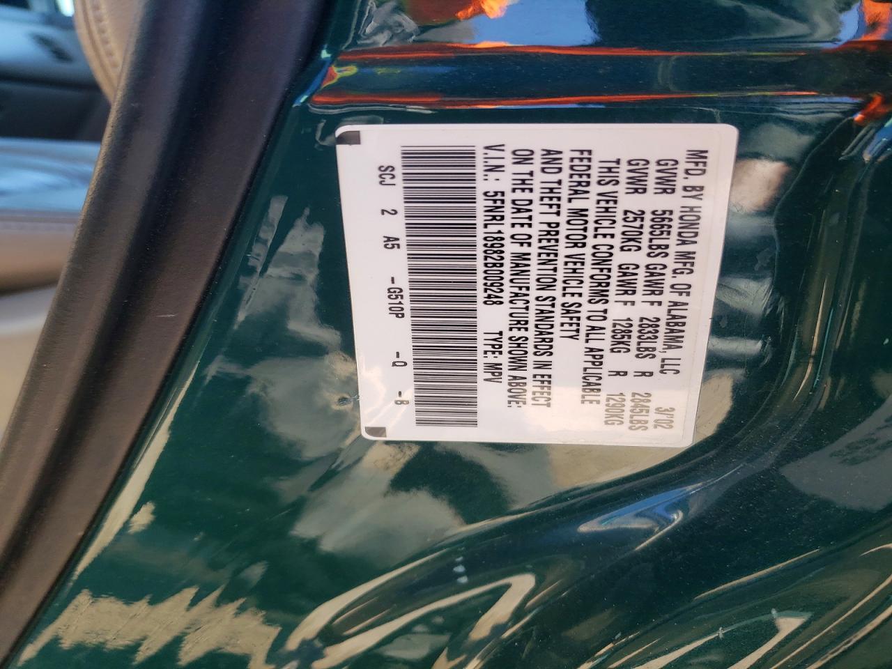 2002 HONDA ODYSSEY EXL photo 13