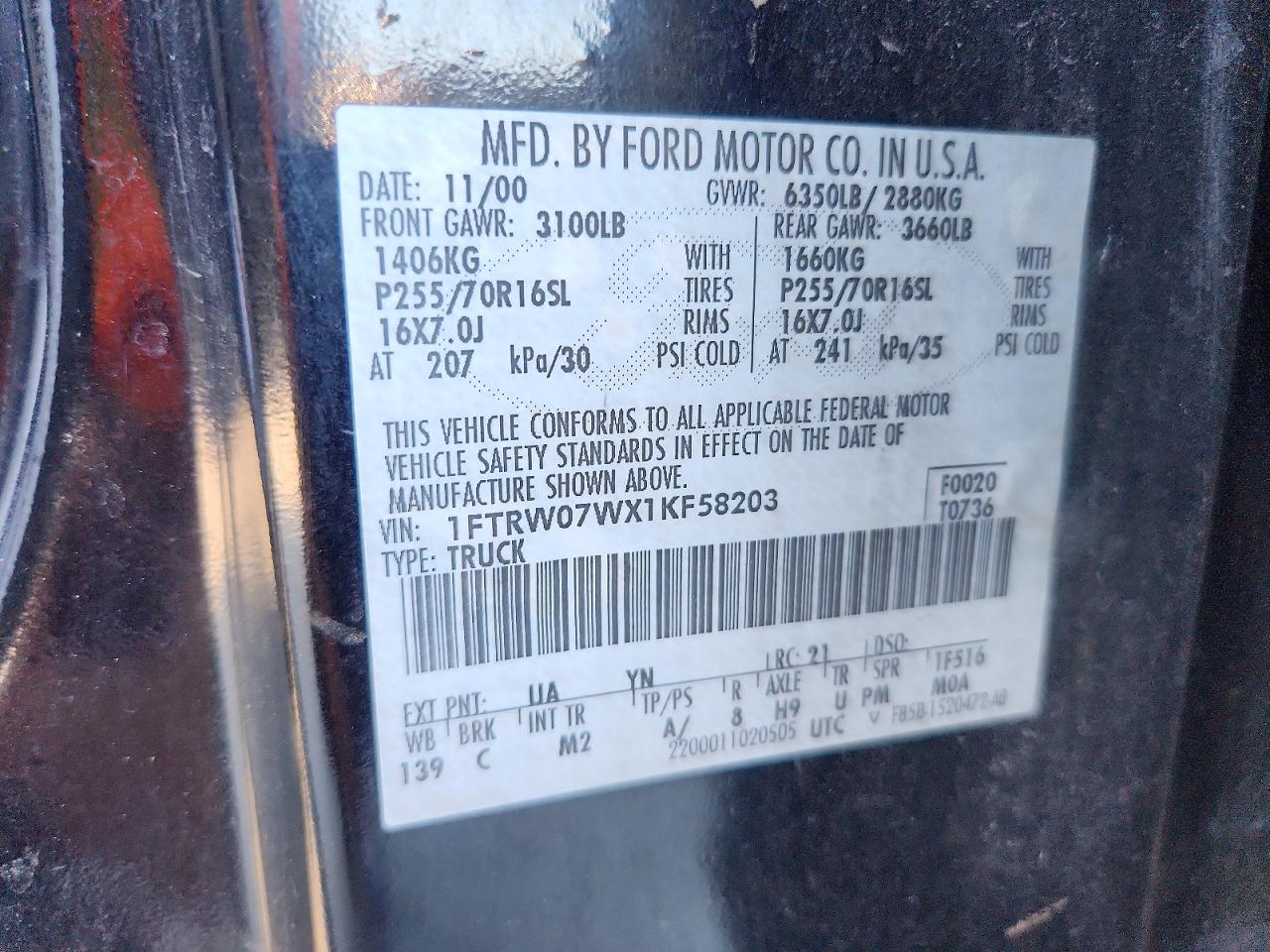 2001 FORD F150 SUPERCREW photo 12