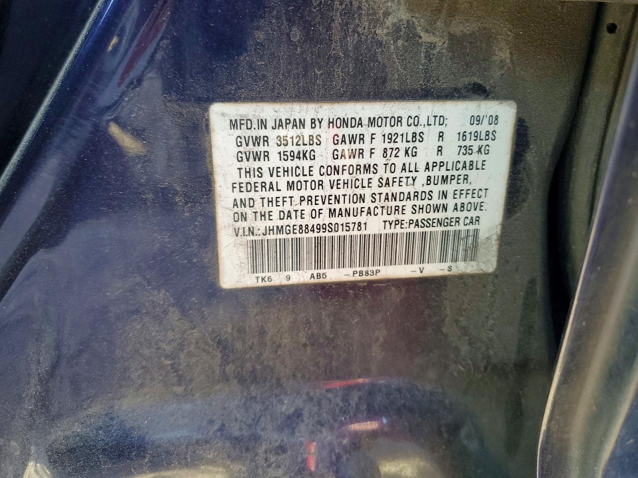 2009 HONDA FIT SPORT photo 12