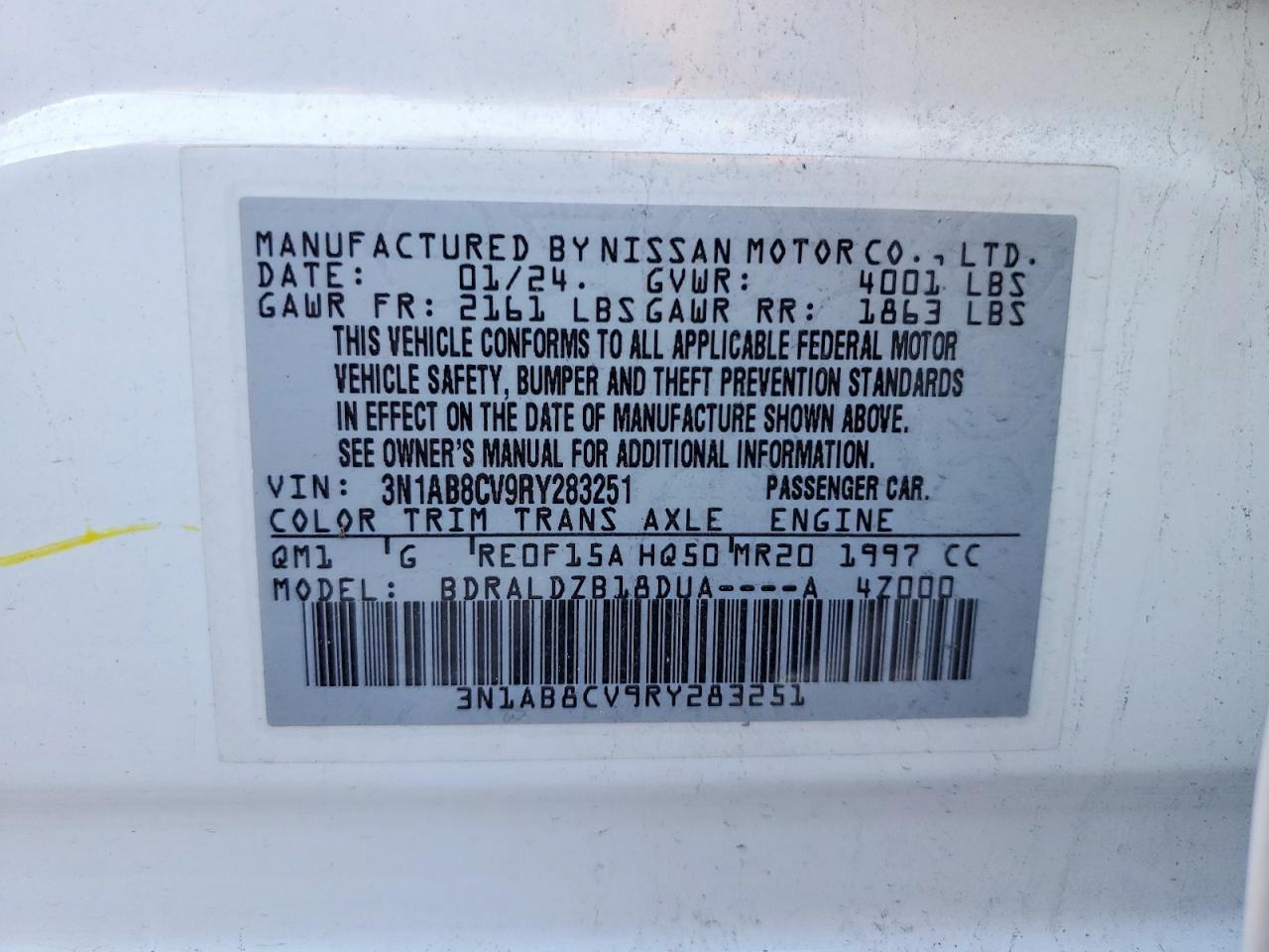 2024 NISSAN SENTRA SV photo 12