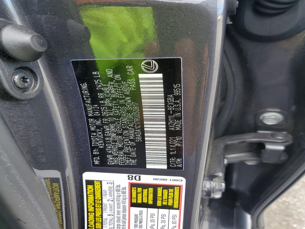 2024 LEXUS ES 300H BASE photo 49