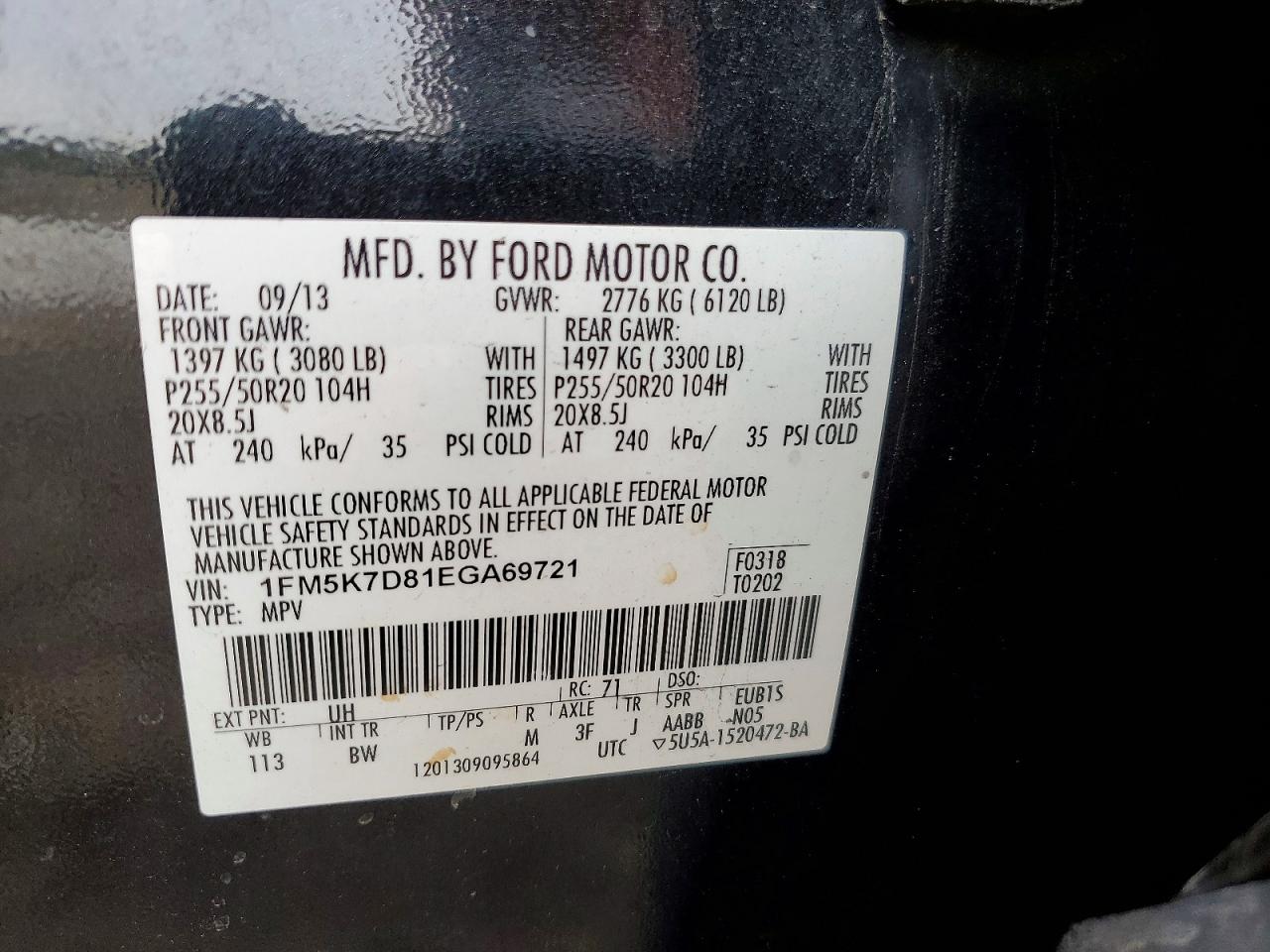 2014 FORD EXPLORER XLT photo 14