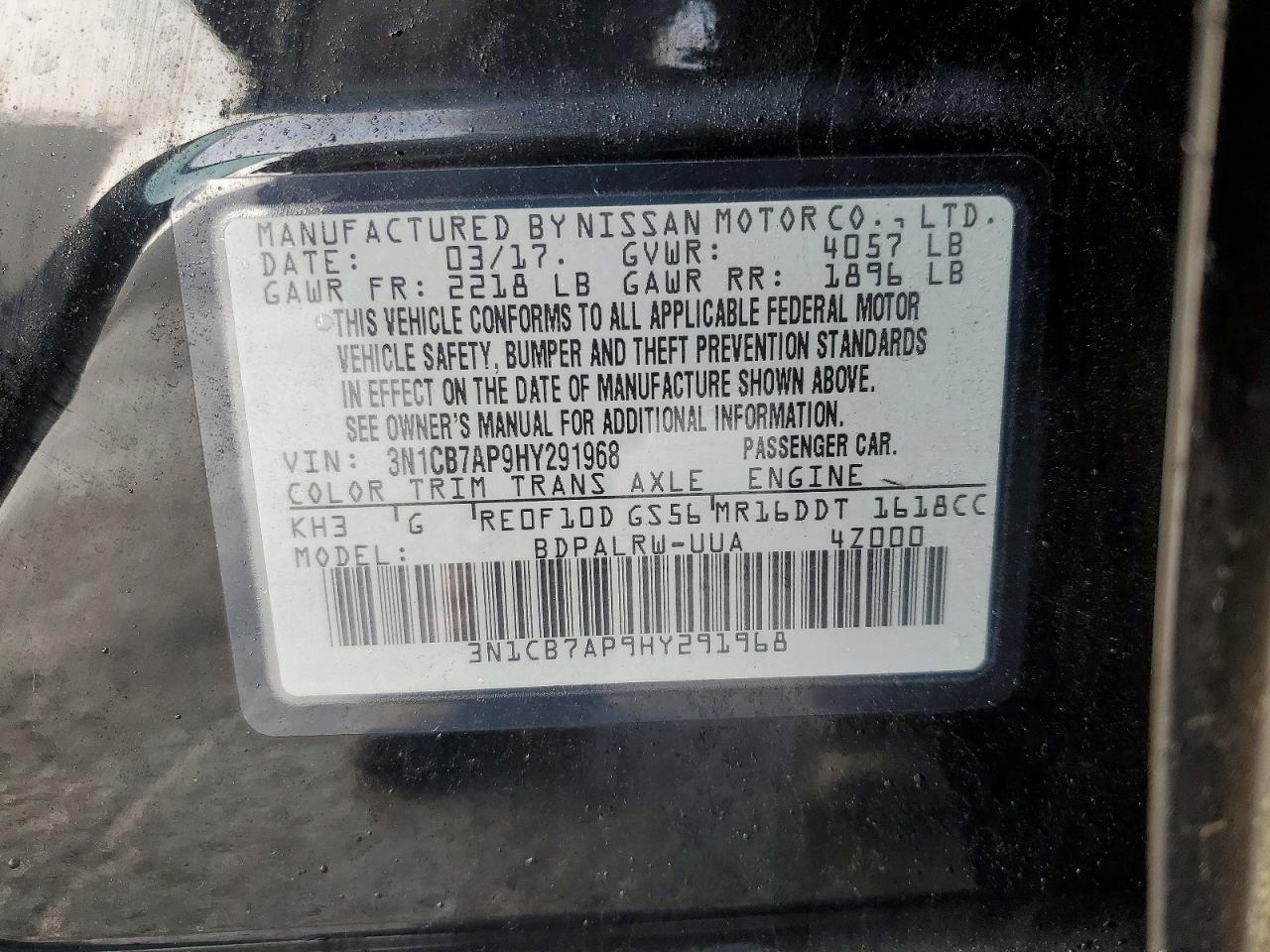 2017 NISSAN SENTRA SR TURBO photo 12