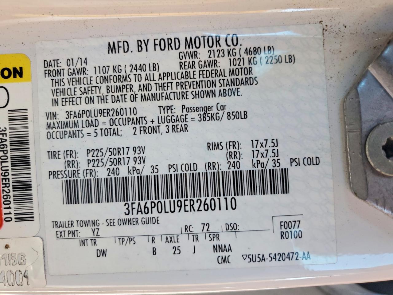 2014 FORD FUSION SE HYBRID photo 13