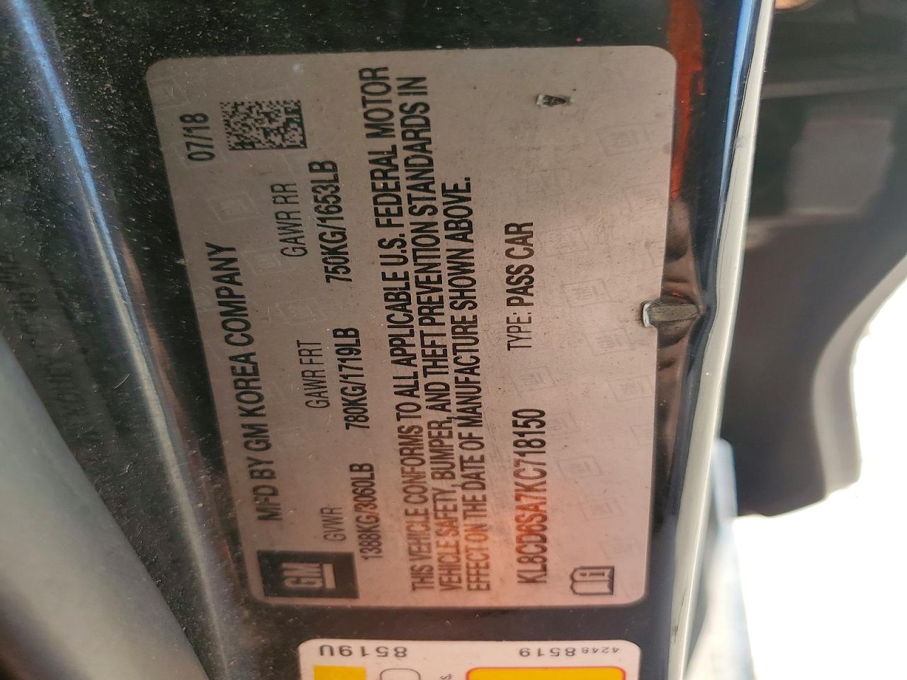 2019 CHEVROLET SPARK 1LT photo 12