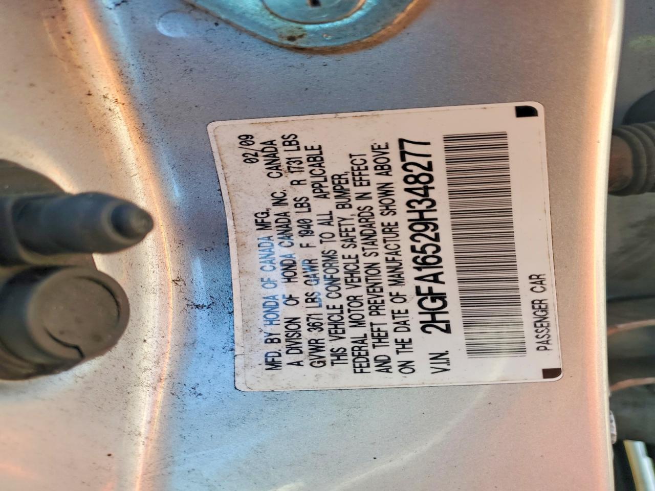 2009 HONDA CIVIC LX photo 12