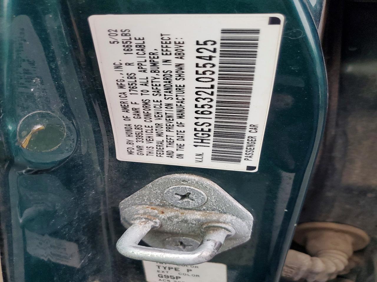 2002 HONDA CIVIC LX photo 13
