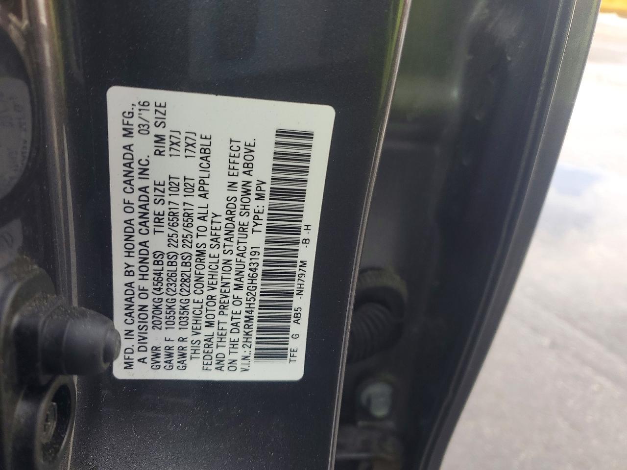 2016 HONDA CR-V EX photo 12