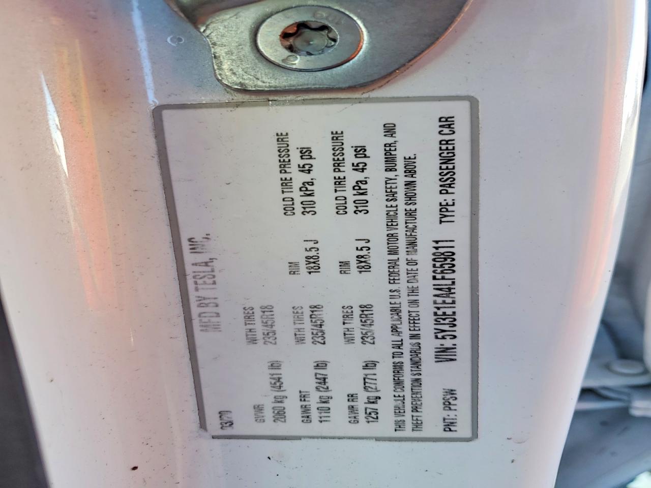 2020 TESLA MODEL 3 photo 23