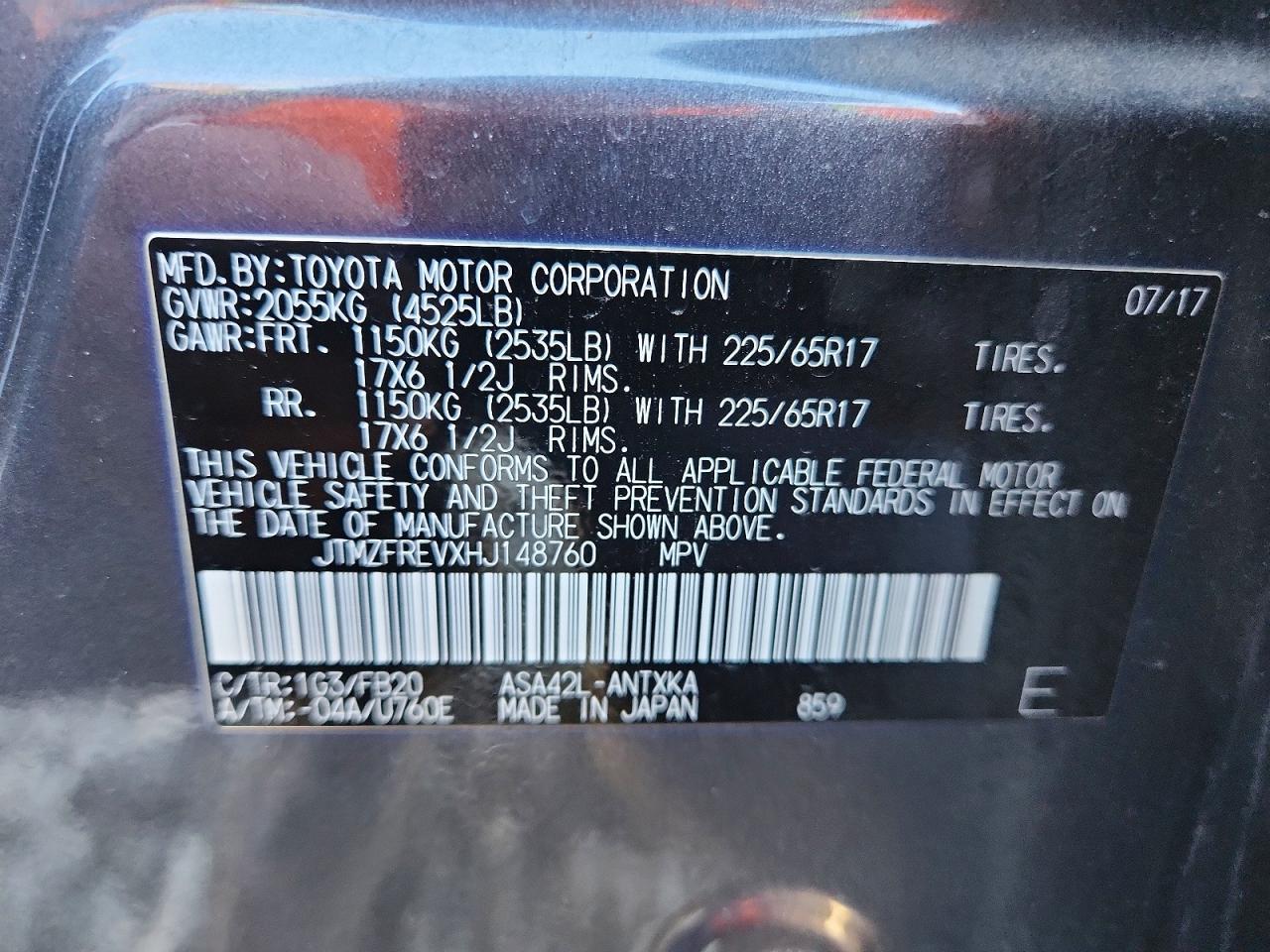 2017 TOYOTA RAV4 LE photo 13
