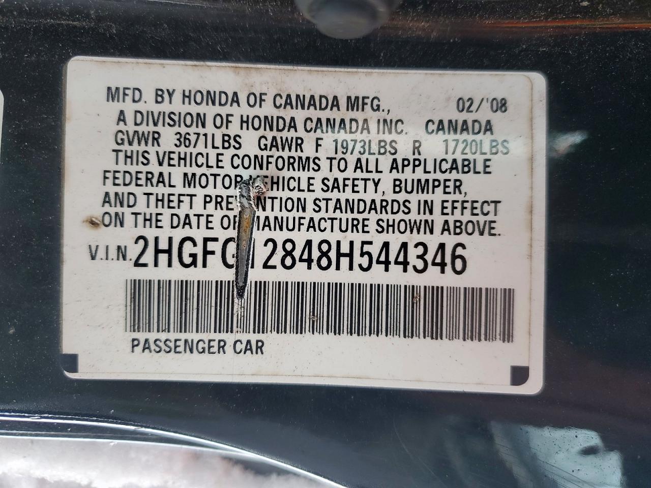 2008 HONDA CIVIC EX photo 23
