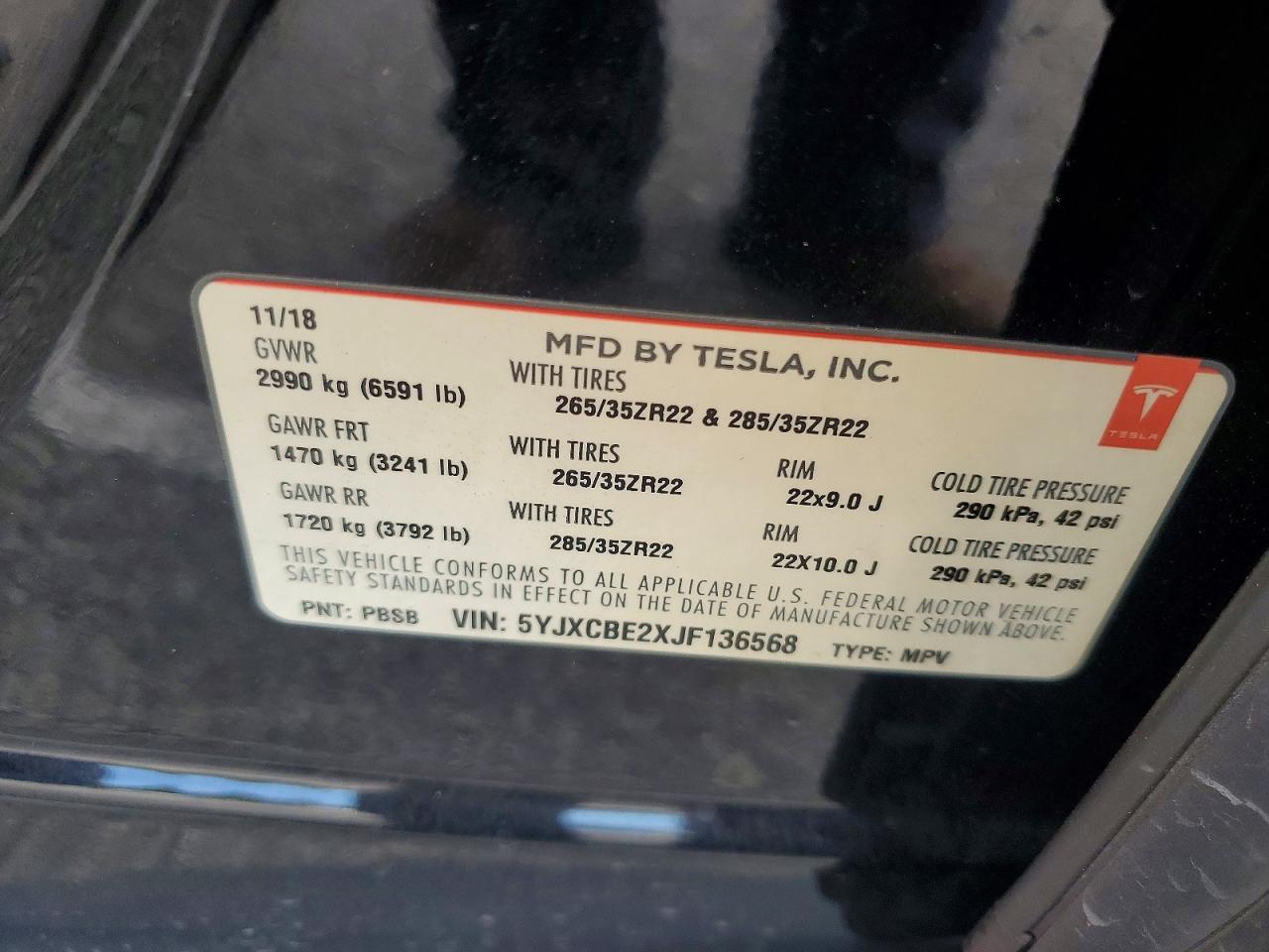 2018 TESLA MODEL X photo 25