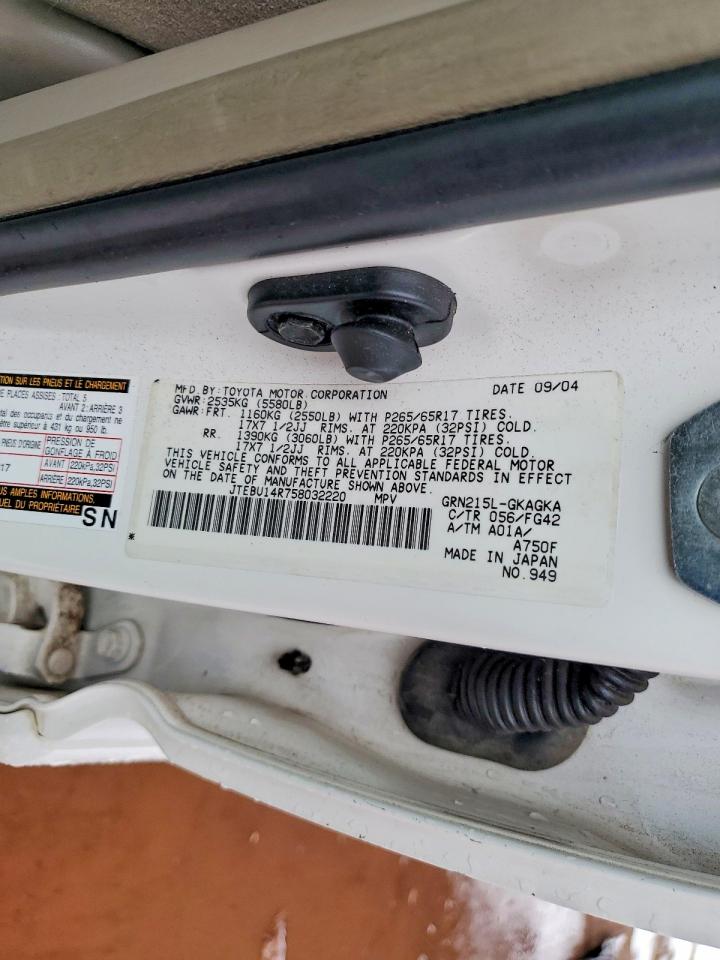 2005 TOYOTA 4RUNNER SR5 photo 14