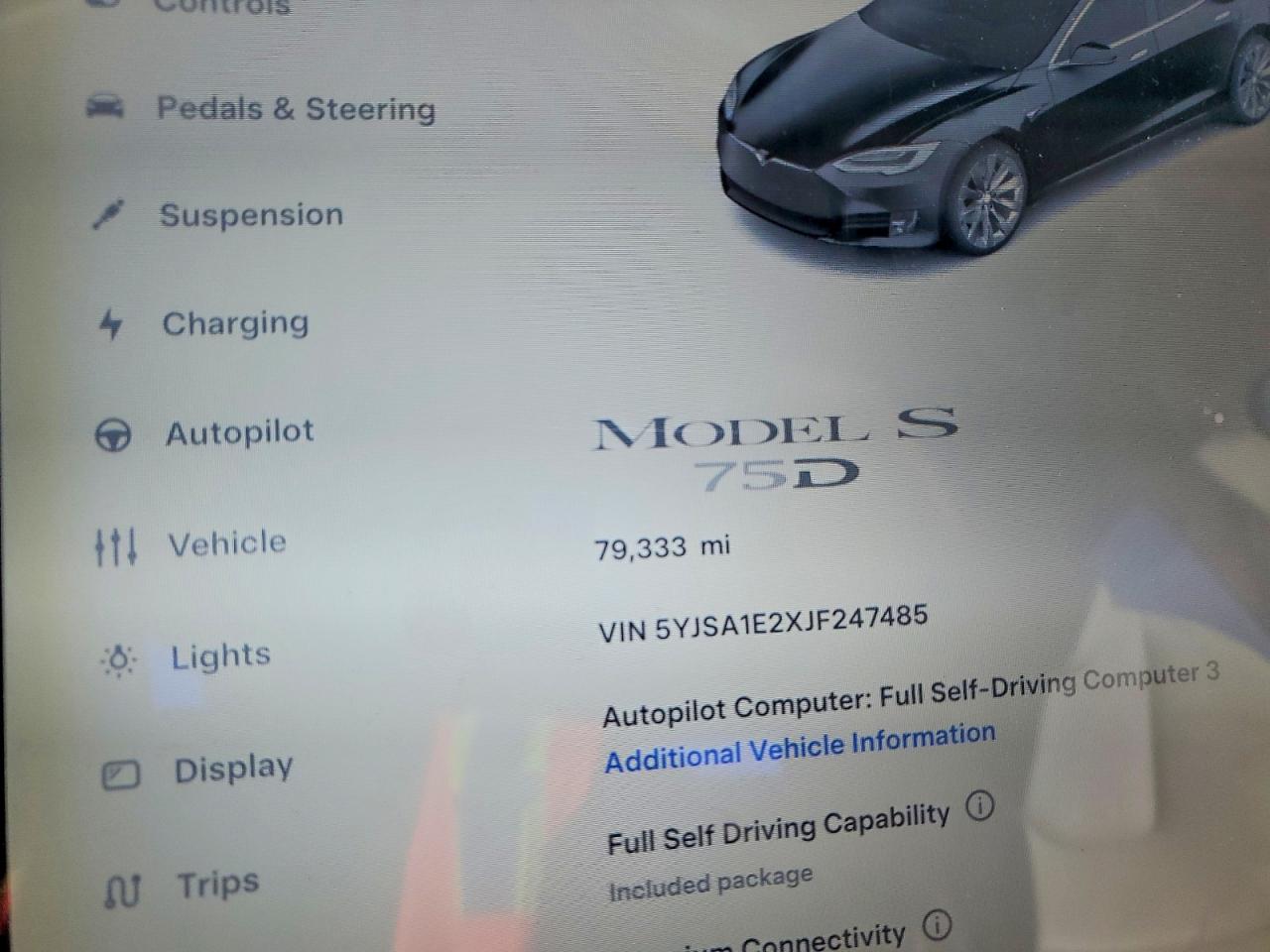 2018 TESLA MODEL S photo 9