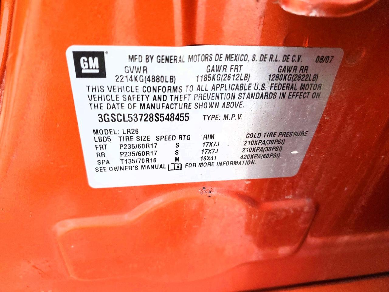 2008 SATURN VUE XR photo 13