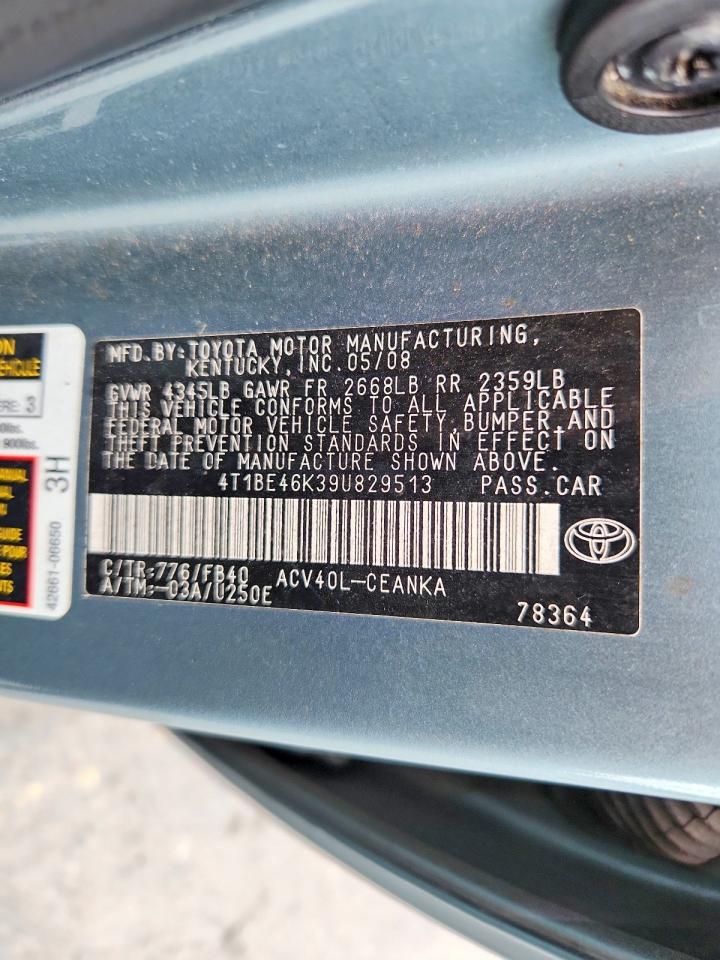 2009 TOYOTA CAMRY BASE photo 12