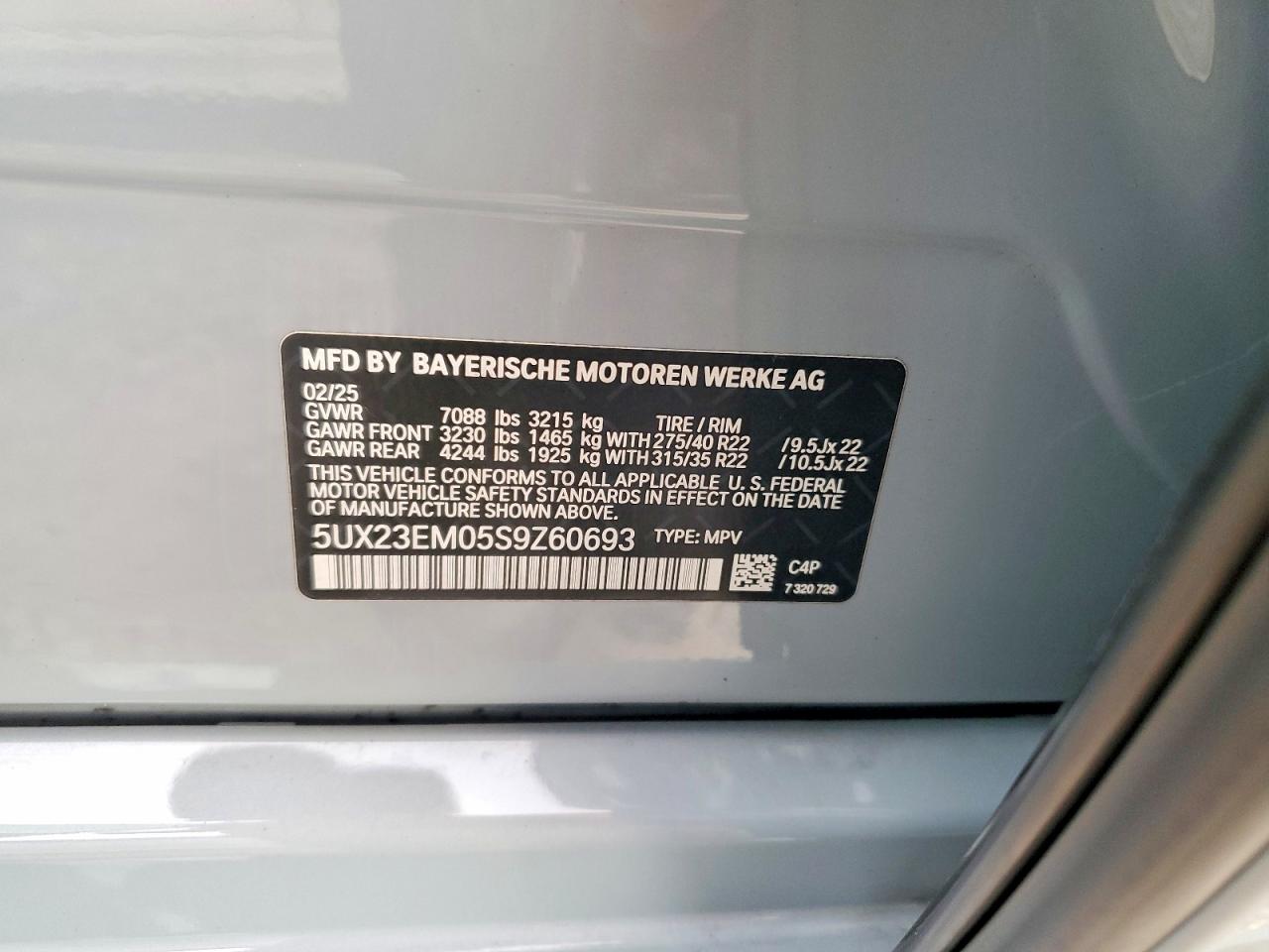 2025 BMW X7 XDRIVE40I photo 12