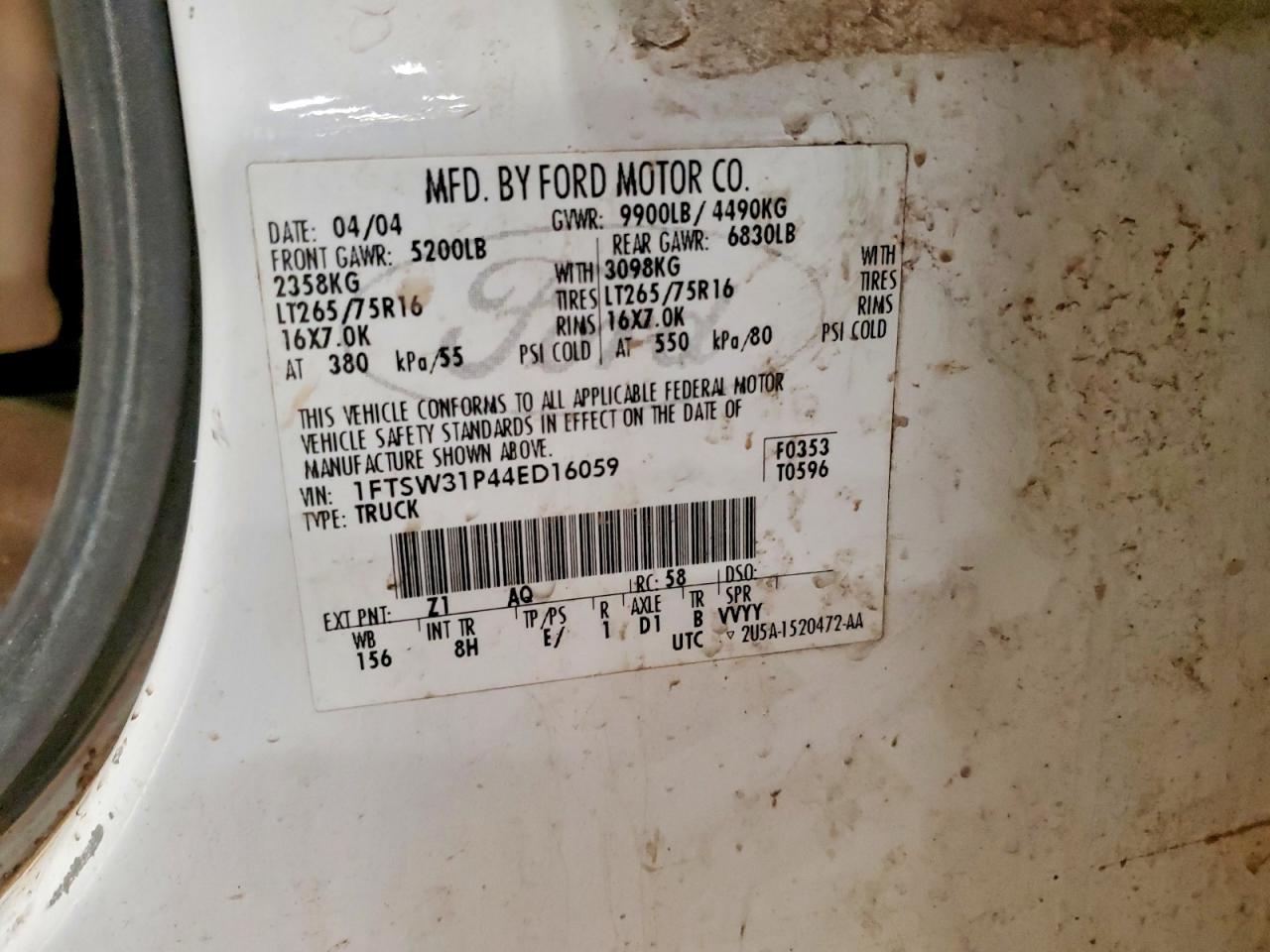 2004 FORD F350 SRW SUPER DUTY photo 12