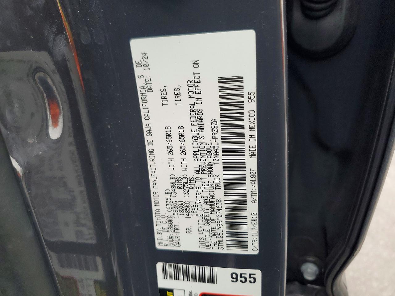 2024 TOYOTA TACOMA LIMITED photo 12