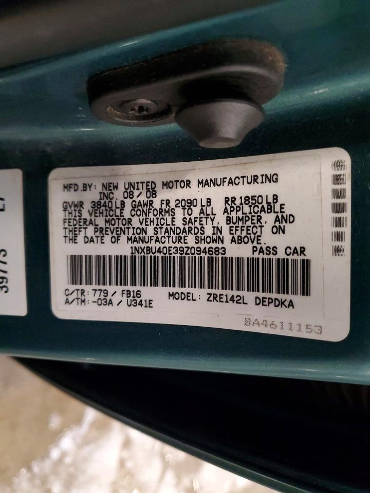 2009 TOYOTA COROLLA BASE photo 12