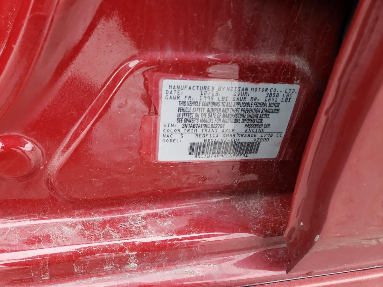2014 NISSAN SENTRA S photo 12