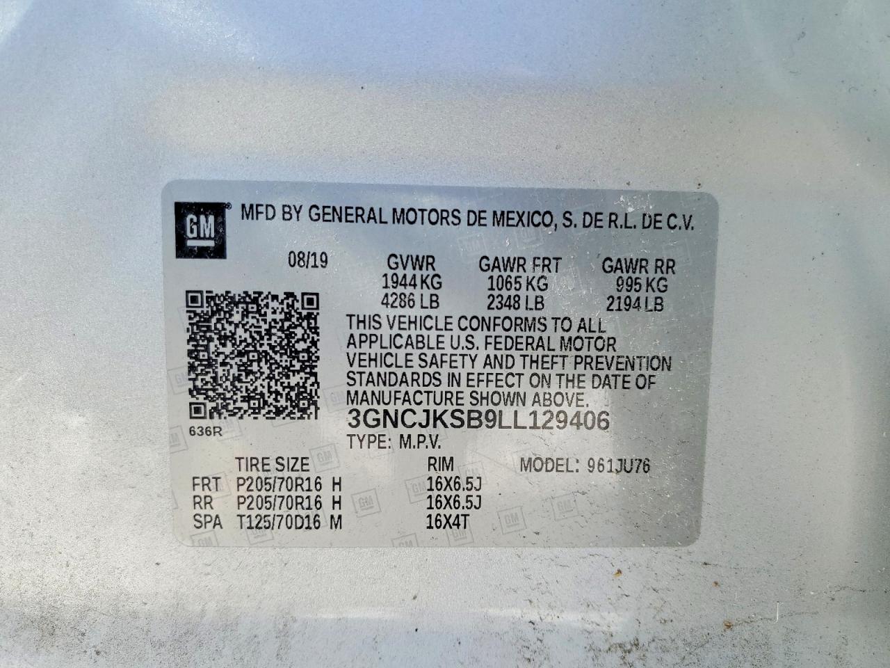 2020 CHEVROLET TRAX LS photo 13