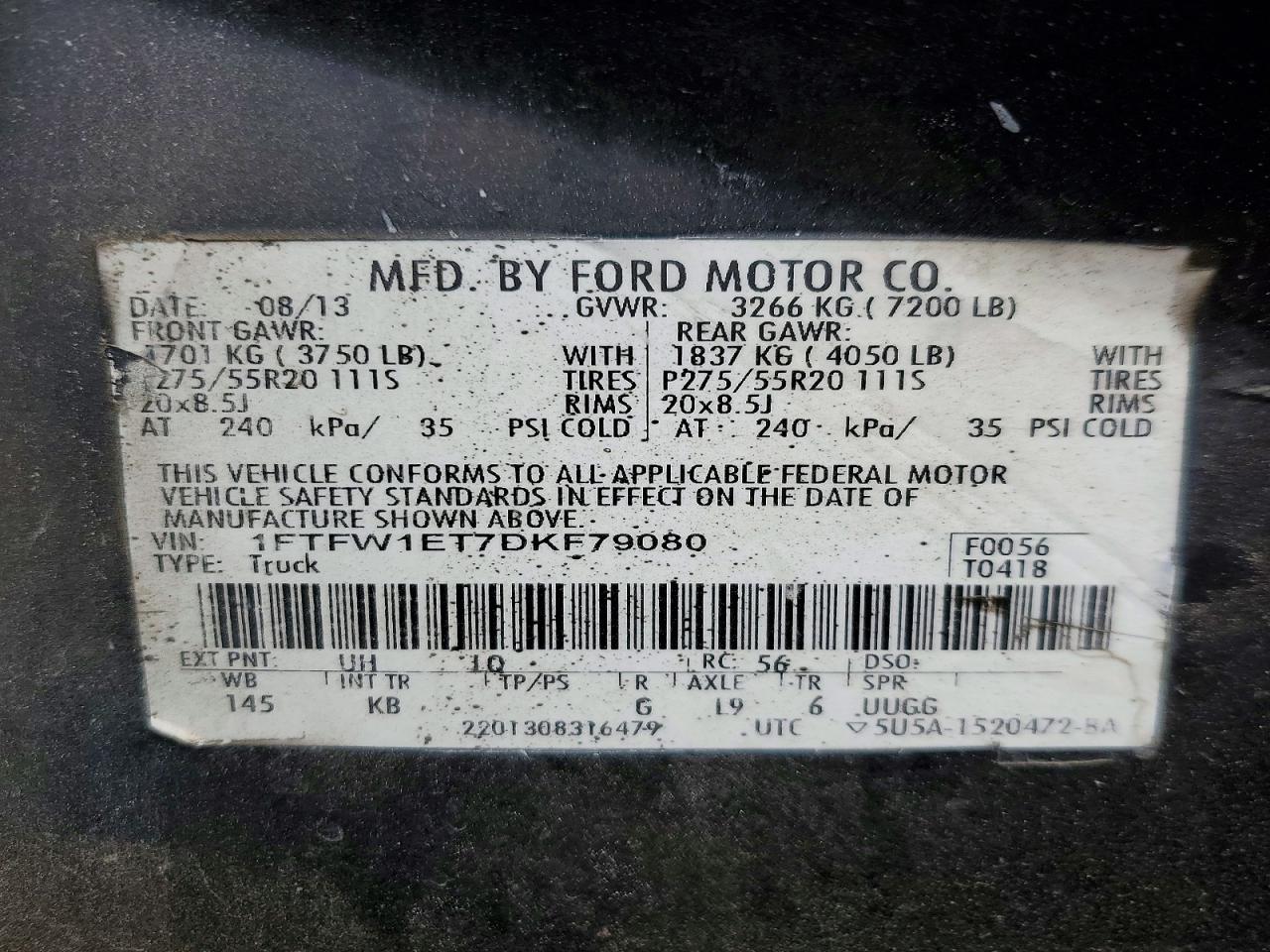 2013 FORD F150 SUPERCREW photo 12
