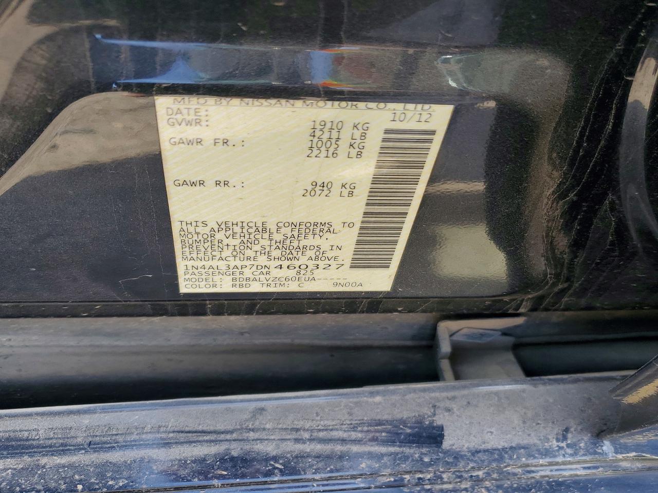 2013 NISSAN ALTIMA 2.5 photo 13
